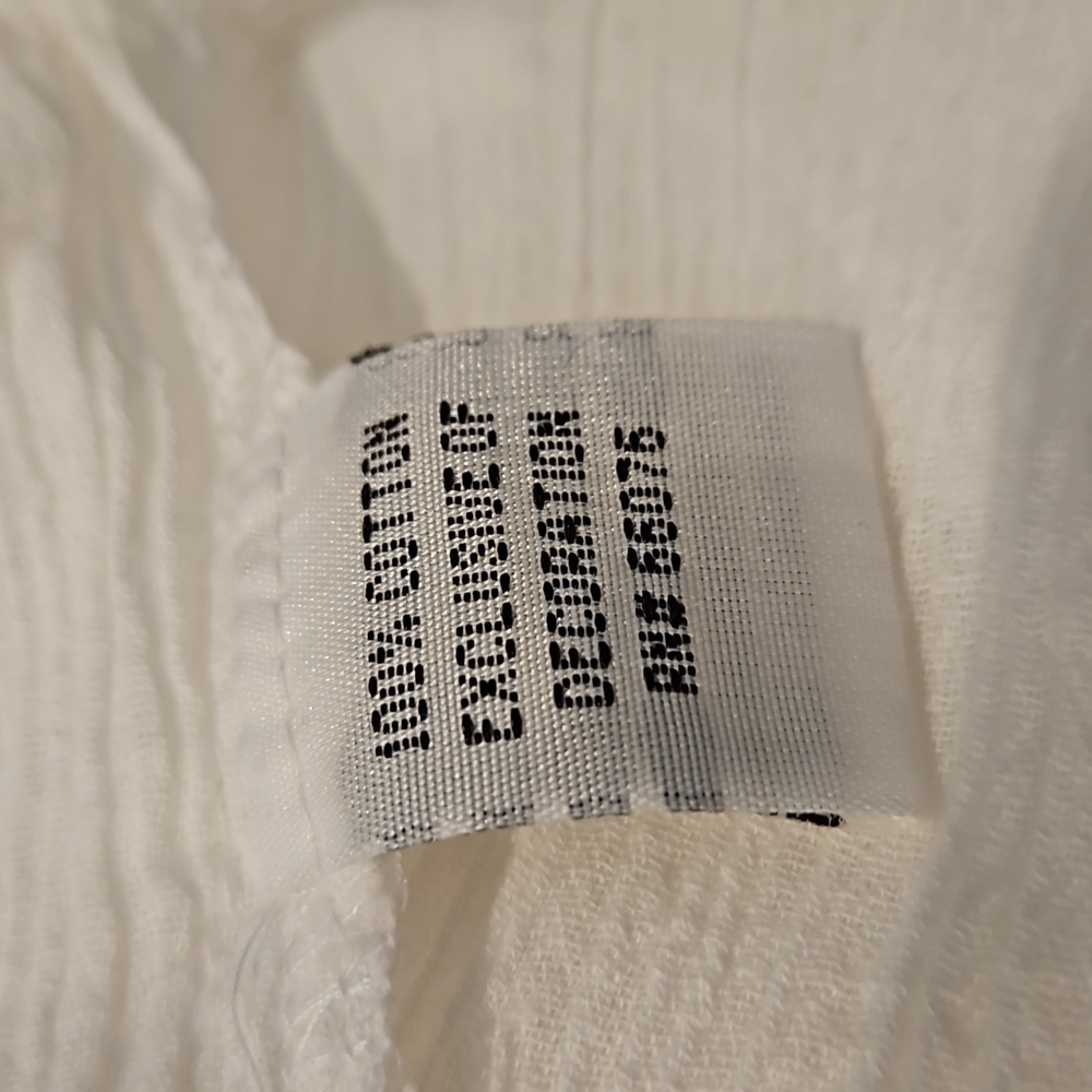 RAVIYA White Cotton Crochet Trim Cover Up | SZ M - Picture 12 of 13